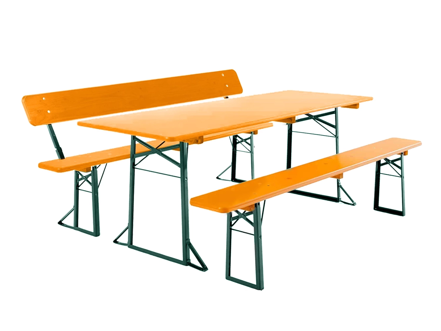 The Classic | Wide | Combo Benches | Ochre & Green